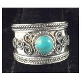 Size 10 Sterling silver Bali ring