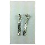 Vintage Braded Silver Snake Link Dangle Post