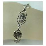 Silver Scarab Bracelet 10.1, grams  Sterling