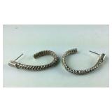 Heavy "J" Shaped Post Earrings