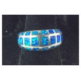 Opal Band 5.5, grams  Sterling Silver Size 7.75