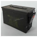Metal ammo box with plastic nipple extractors for