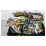 Packaged toys, 10 bags, includes toy army men,