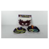Three feather masks