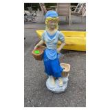 22 inch tall Concert statue girl with baskets