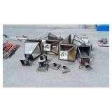 6 Large Outdoor Pole Topper Light Fixtures, parts