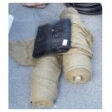 Burlap and Bird Netting. One full one half full