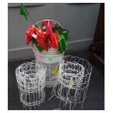 Misc. Lot. 2 small pieces of flower bed fencing,