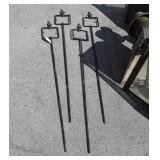 4 Iron Maker Stakes, 4ft tall, holds a 5" tile or