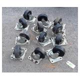 12 Nice Nylon 4" Casters, all swivel types