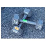 Two 10lbs Steel Dumbbell Weights