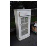 Cabinet, 6 pane glass door with top drawer.