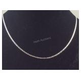 30in Italian Sterling diamond cut mariner link