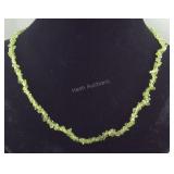 97.5ct Peridot chip necklace or stretchable wrap