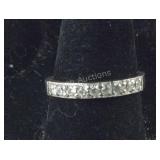 9-Stone CZ Band 2.5, grams  Sterling Silver Size