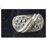 Vintage Marcasite Cluster Band (Missing Many