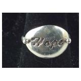 "Hope" Ring 2.7, grams  Sterling Silver Size 6.5