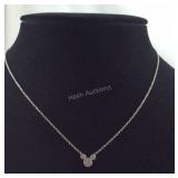 Mickey Mouse Symbol CZ Necklace 2.1, grams