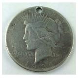 1924 Peace Dollar with Pendant Hole