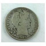 1905-S Barber Half Dollar