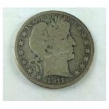 1911-S Barber Half Dollar
