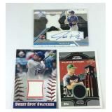 Three jersey patch sport cards baseball, Phelps