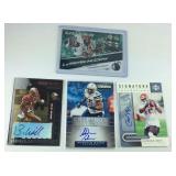 Four football sport cards, Brandon Williams 164,