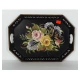 Toleware tray with reticulated Edge. Measures