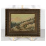 Small painting on board, signed Henrietta McSain,