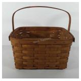 19th century handmade basket with cake riser