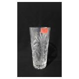 Crystal vase, made in Poland, 8"