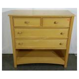 Four drawer dresser with storage space, 18 x 42 x