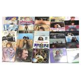 Vinyl records, thirty plus albums, artists