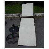 Outdoor Recliner Chair, and 2 Umbrella base
