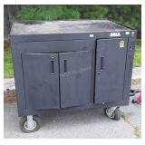 Tool Shop Cabinet, tires are flat as shown, door