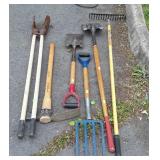 Tools, shovels, space fork, garden rake, maddox,