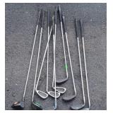 Group of 10 Golf Clubs