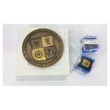 Naval research 25year service pins and medallion