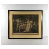 Engraving print of scene from Shakespeare