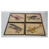 Group of 4 WWI Airplane prints, all in 11x14