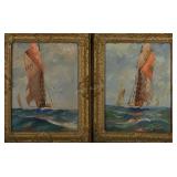 Pair of Ragnar Olson paintings, both on artist