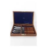 Case XX stainless steak knives with wooden