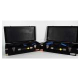 Fiber-Tec Carrying cases. Wooden cases with felt