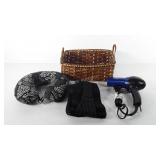 Mixed group, includes basket, neck pillow, conair