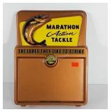 Advertising,  Marathon Tackle embossed poly sign,