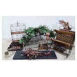 Home decor, wall shelves, miniature kitchen models