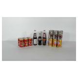 Collectible Redskins cans and bottles plus one
