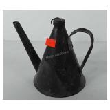 Mining teapot wick oil lamp, 8"