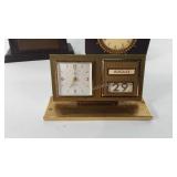 Three clocks, includes Rensie eight days brass