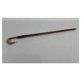 Cane with brass elephant handle, 36"